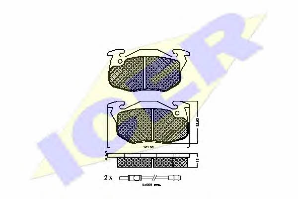 Icer 180695 Brake Pad Set, disc brake 180695