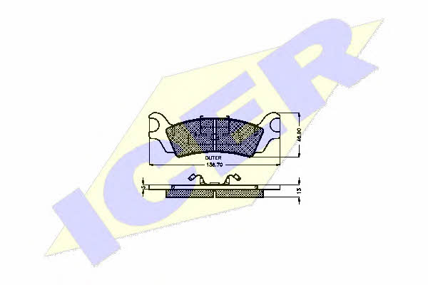 Icer 180732 Brake Pad Set, disc brake 180732