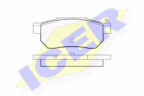 Icer 180751 Brake Pad Set, disc brake 180751