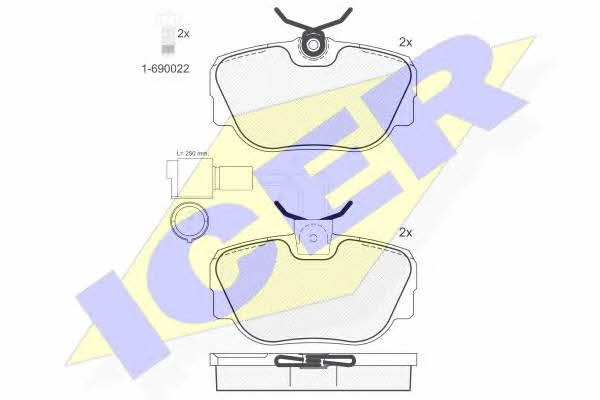 Icer 180766-006 Brake Pad Set, disc brake 180766006