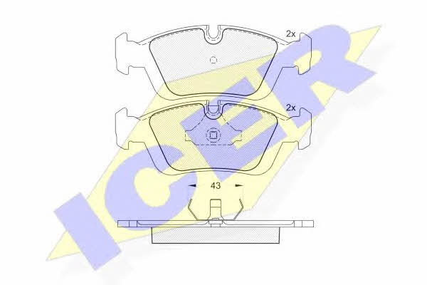 Icer 180801 Brake Pad Set, disc brake 180801