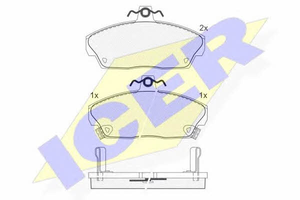 Icer 180860 Brake Pad Set, disc brake 180860