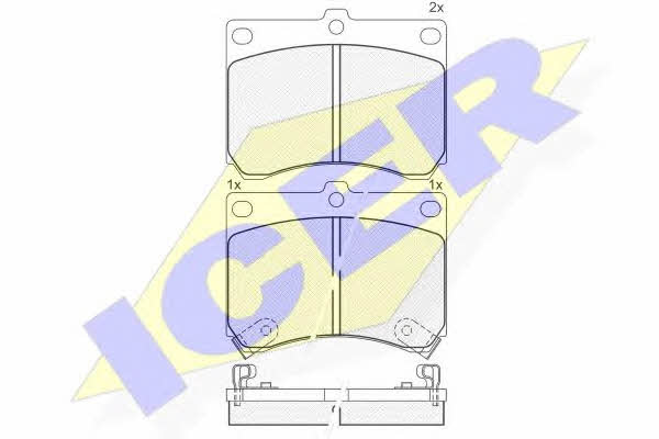 Brake spare parts Mazda MX-3: 180879 Icer Brake pad set