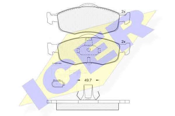 Brake pad kit Ford Scorpio: 180917 Icer Brake pad set