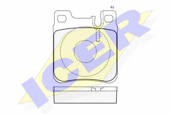 Icer 180976 Brake pad set 180976 180976 Icer Brake pad set