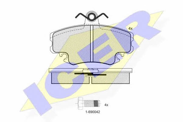 Icer 180993-204 Brake Pad Set, disc brake 180993204