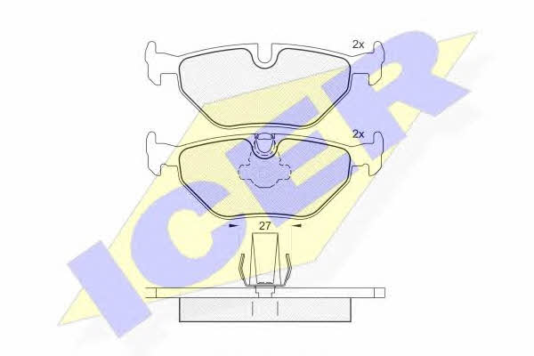 Icer 181141 Brake pad set 181141 181141 Icer Brake pad set