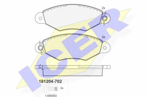 Icer 181204-702 Brake Pad Set, disc brake 181204702