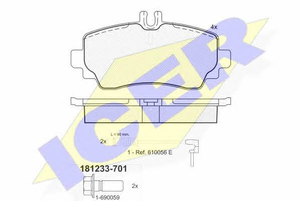 Icer 181233-701 Brake Pad Set, disc brake 181233701