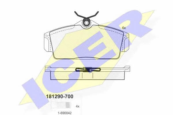 Icer 181290-700 Brake Pad Set, disc brake 181290700