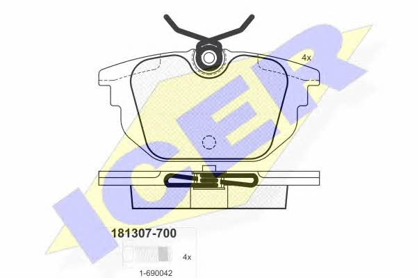Icer 181307-700 Brake Pad Set, disc brake 181307700