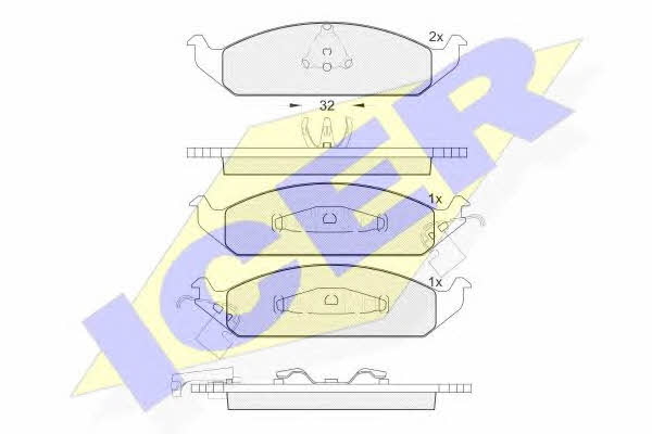 Brake pad Dodge Avenger: 181339 Icer Brake pad set