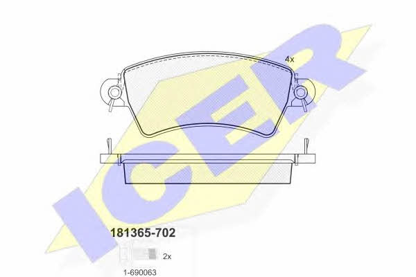 Icer 181365-702 Brake Pad Set, disc brake 181365702