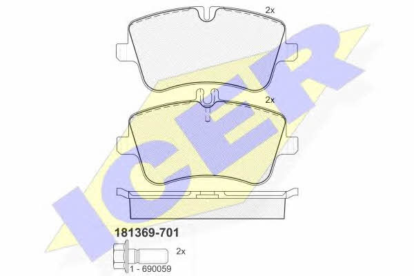 Icer 181369-701 Brake Pad Set, disc brake 181369701