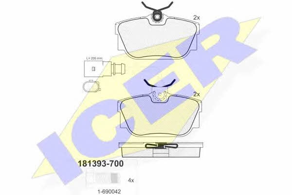 Icer 181393-700 Brake Pad Set, disc brake 181393700