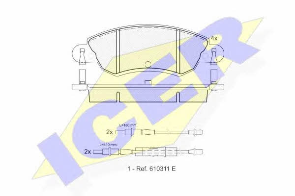 Icer 181420 Brake Pad Set, disc brake 181420