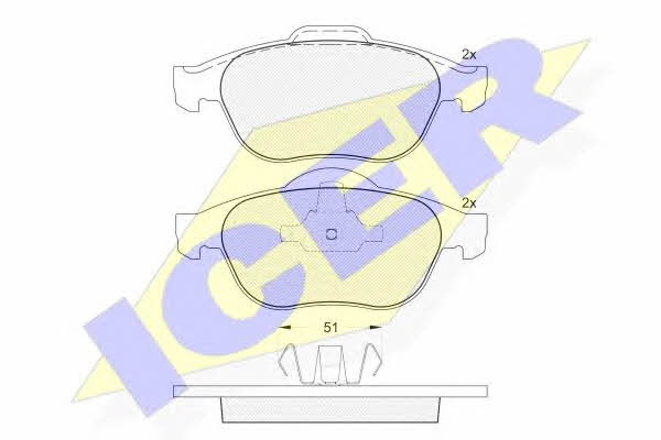 Icer 181432 Brake Pad Set, disc brake 181432