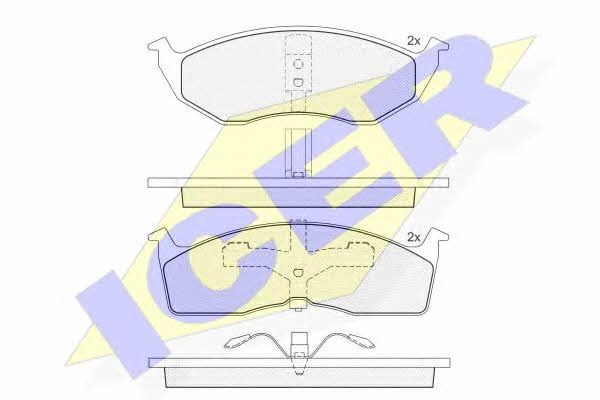 Icer 181436 Brake Pad Set, disc brake 181436