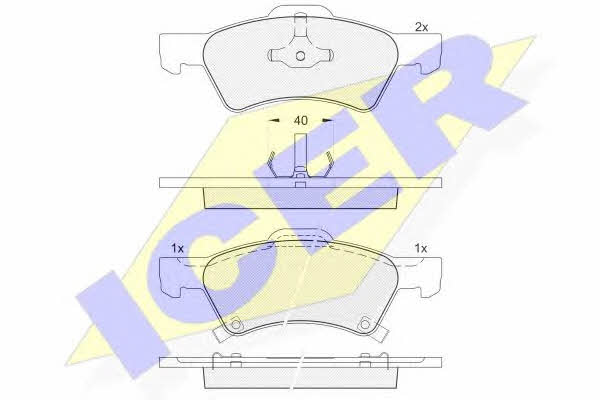 Icer 181544 Brake Pad Set, disc brake 181544