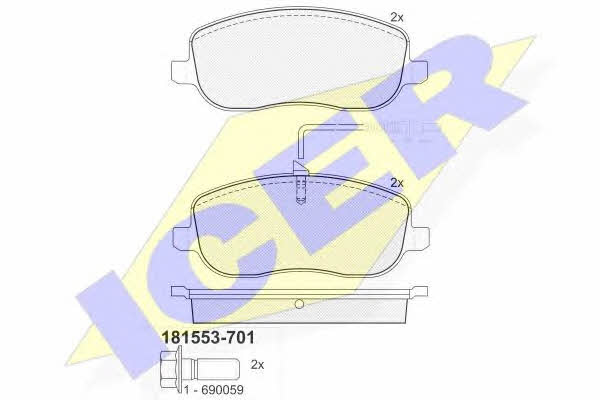 Icer 181553-701 Brake Pad Set, disc brake 181553701