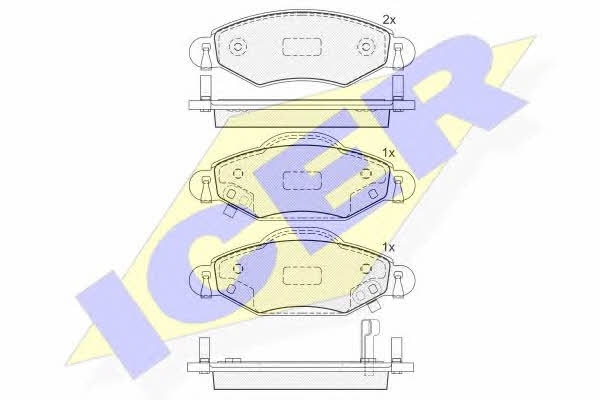Brake pad Toyota Echo: 181587 Icer Brake pad set