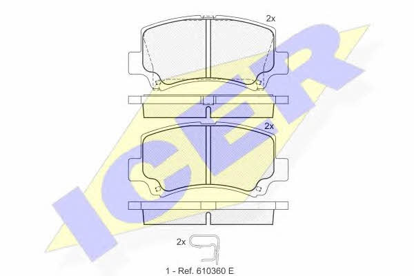 Icer 181589 Brake pad set 181589 181589 Icer Brake pad set