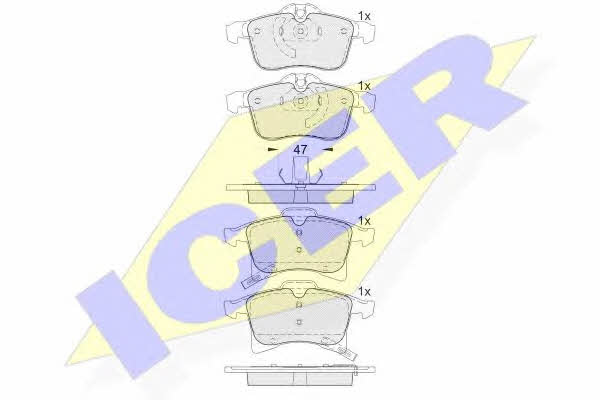 Icer 181592 Brake Pad Set, disc brake 181592