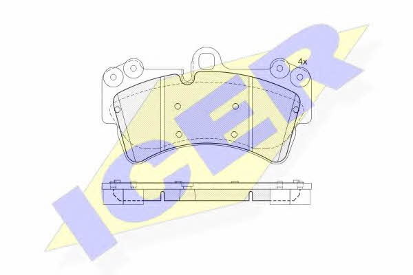 Icer 181595 Brake pad set 181595 181595 Icer Brake pad set