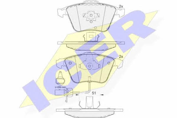 Icer 181654 Brake Pad Set, disc brake 181654