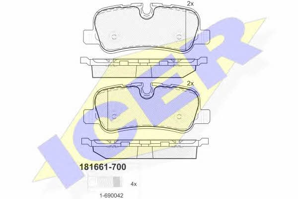 Icer 181661-700 Brake Pad Set, disc brake 181661700