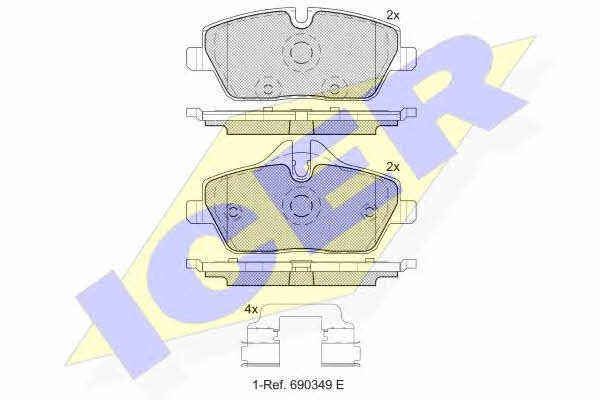 Icer 181662-200 Brake Pad Set, disc brake 181662200