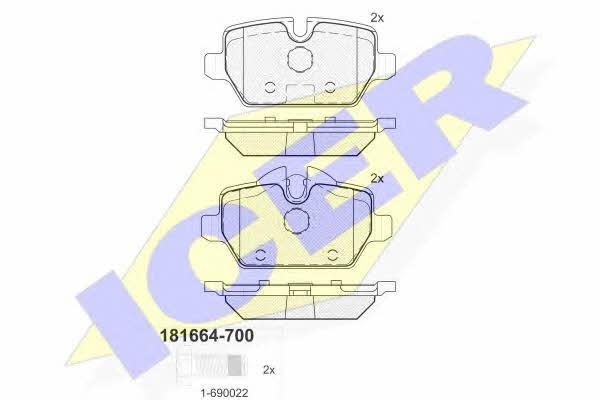 Icer 181664-700 Brake Pad Set, disc brake 181664700
