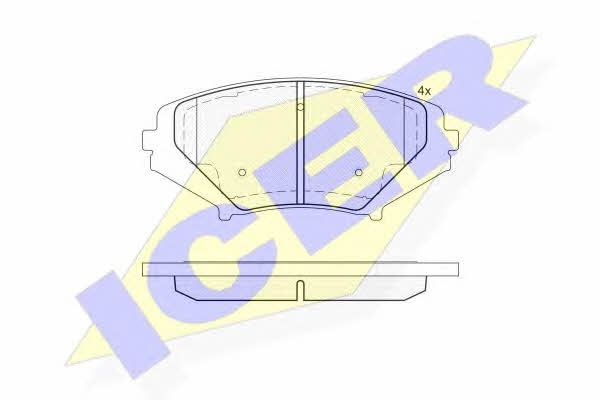 Icer 181670 Brake pad set 181670 181670 Icer Brake pad set