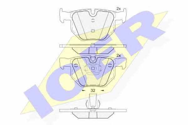 Icer 181685-202 Brake Pad Set, disc brake 181685202