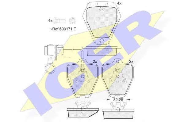 Icer 181693 Brake Pad Set, disc brake 181693