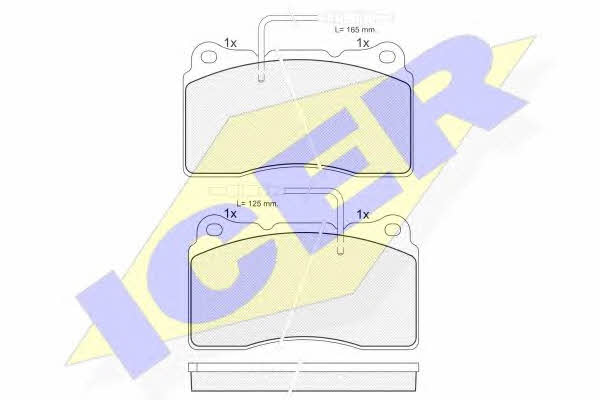 Disc brake pad set Citroen C8: 181699 Icer Brake pad set