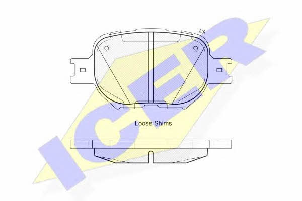 Icer 181704 Brake Pad Set, disc brake 181704