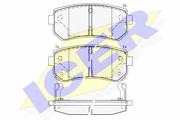 Icer 181712 Brake Pad Set, disc brake 181712