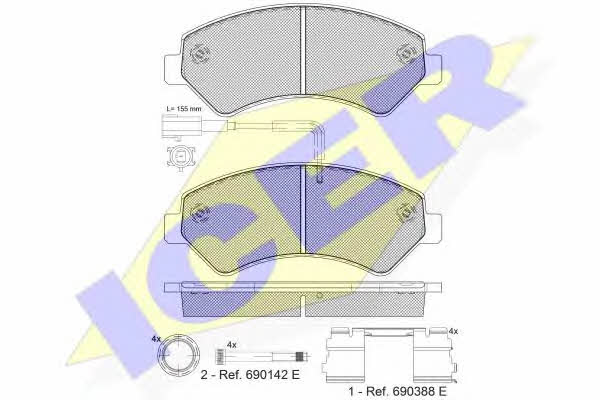 Icer 141836-201 Brake pad set 141836201 141836201 Icer Brake pad set