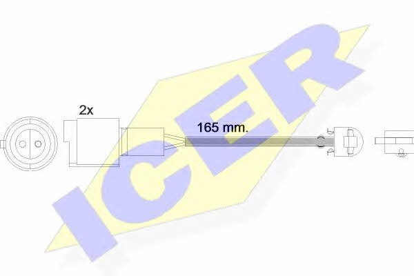 Icer 610238 E C Warning contact, brake pad wear 610238EC