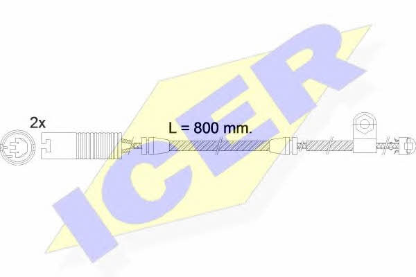 Icer 610499 E C Warning contact, brake pad wear 610499EC