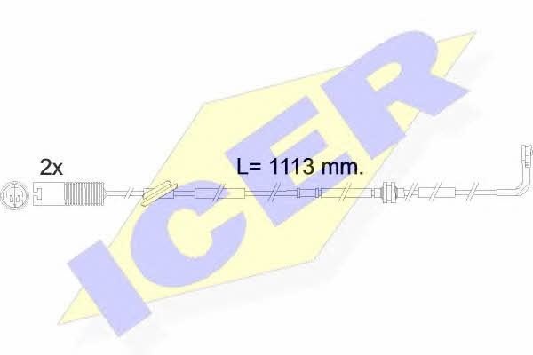 Icer 610299 E C Warning contact, brake pad wear 610299EC