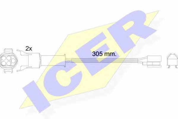 Icer 610449 E C Warning contact, brake pad wear 610449EC