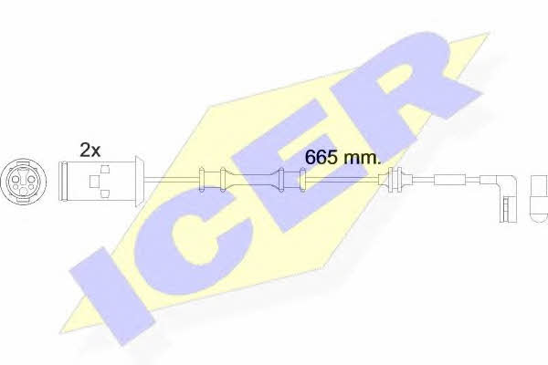 Icer 610451 E C Warning contact, brake pad wear 610451EC