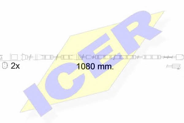 Icer 610558 E C Warning contact, brake pad wear 610558EC