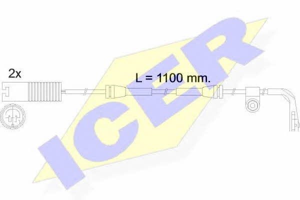 Icer 610457 E C Warning contact, brake pad wear 610457EC