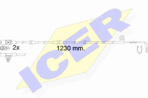 Icer 610616 E C Warning contact, brake pad wear 610616EC