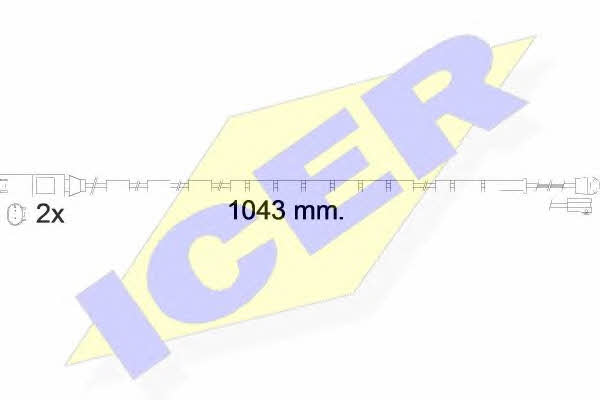 Icer 610560 E C Warning contact, brake pad wear 610560EC