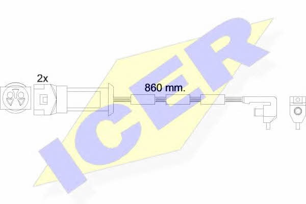 Icer 610450 E C Warning contact, brake pad wear 610450EC