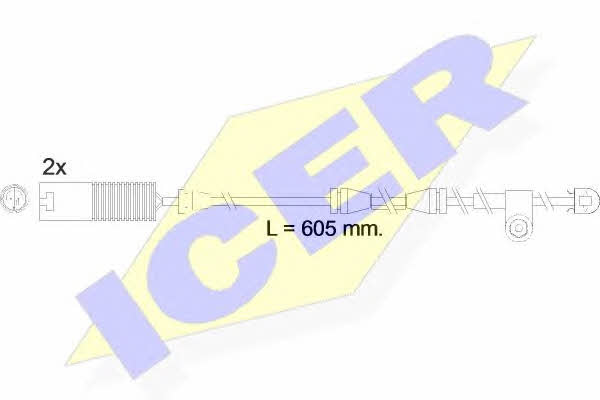 Icer 610390 E C Warning contact, brake pad wear 610390EC